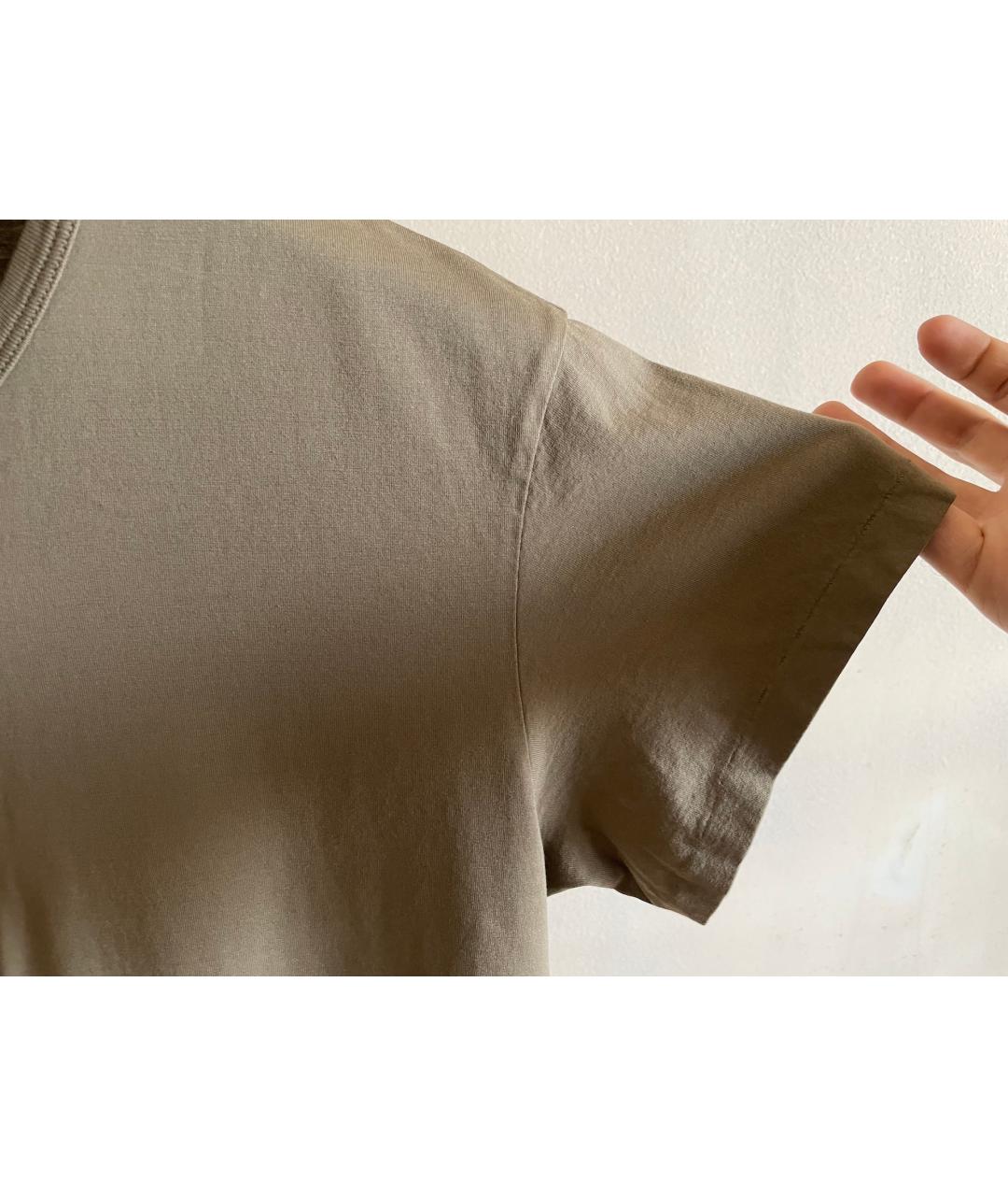 MAISON MARGIELA Зеленая хлопковая футболка, фото 6