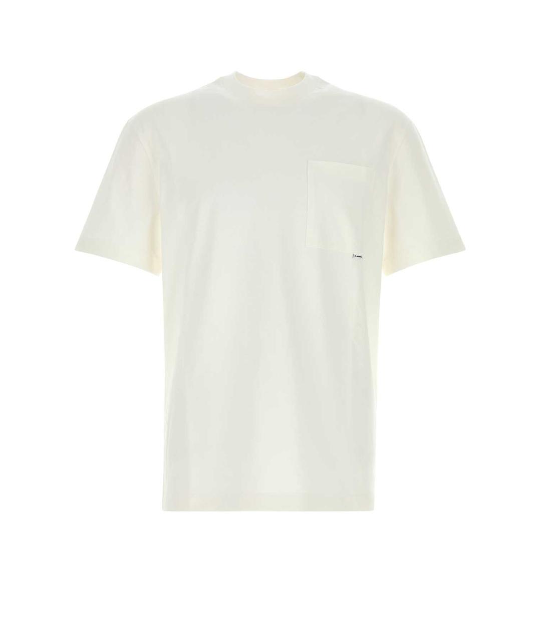 JIL SANDER Белая хлопковая футболка, фото 1