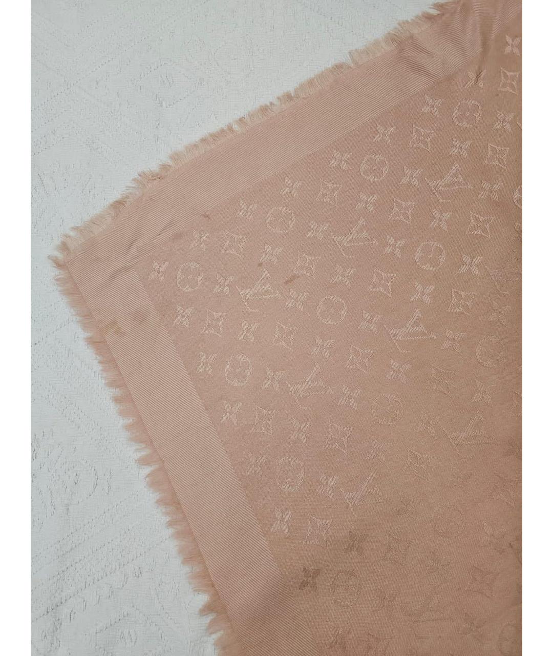 LOUIS VUITTON Розовый шарф, фото 5