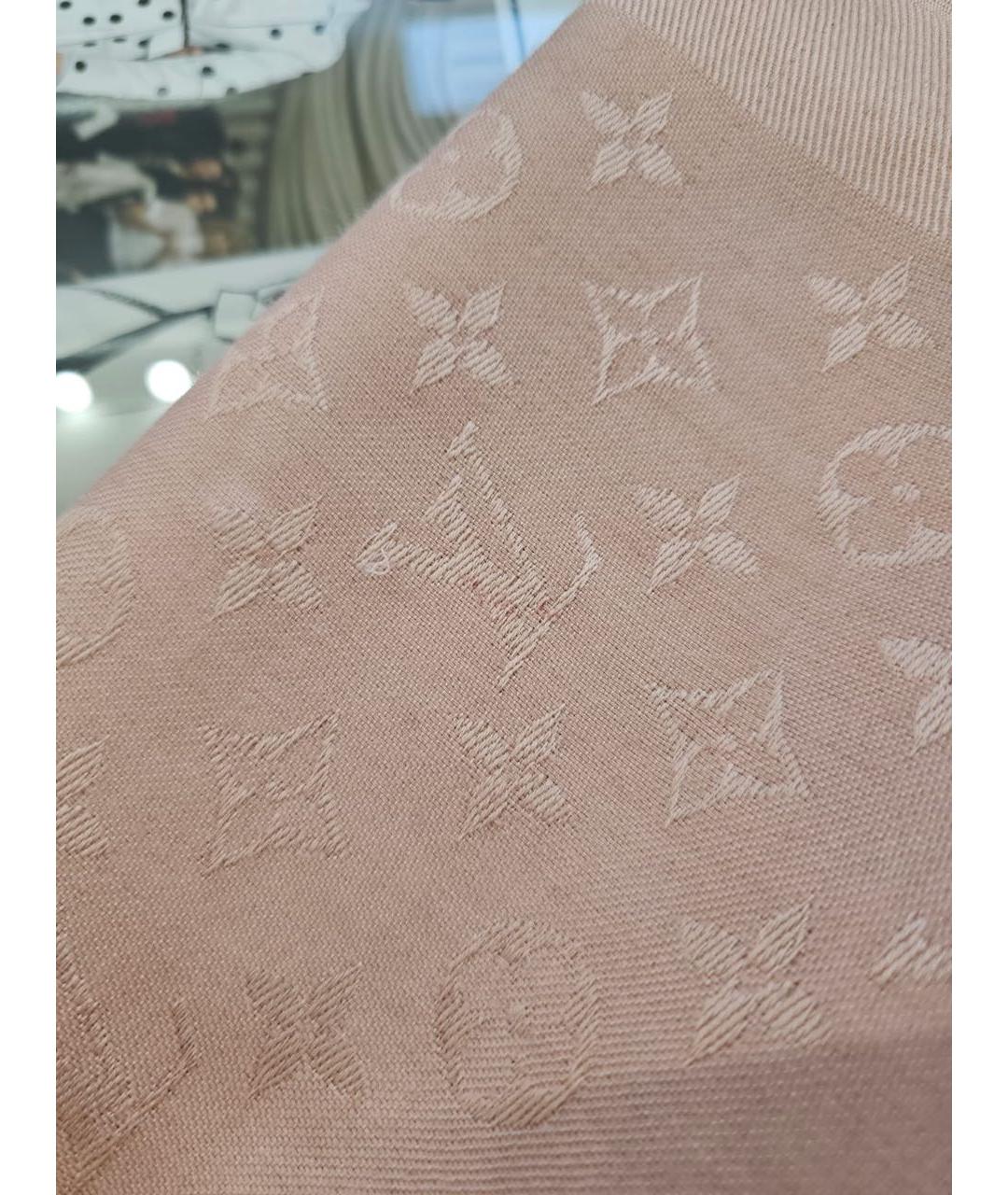 LOUIS VUITTON Розовый шарф, фото 6