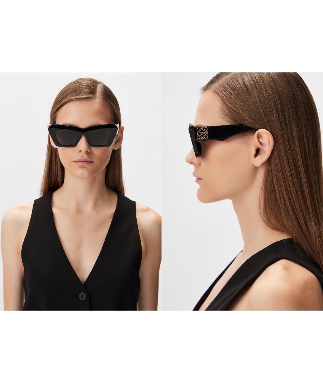 LOEWE Черные пластиковые солнцезащитные очки, фото 4