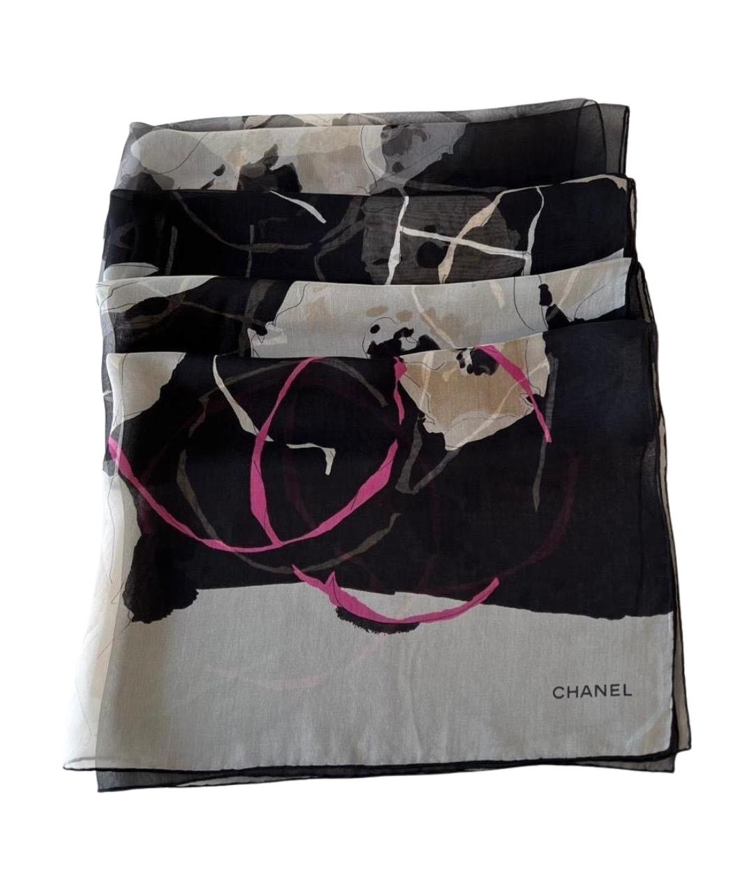 CHANEL Черный платок, фото 1