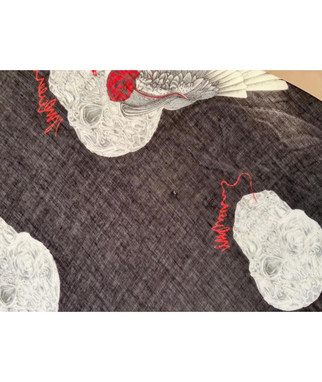 ALEXANDER MCQUEEN Черный платок, фото 2