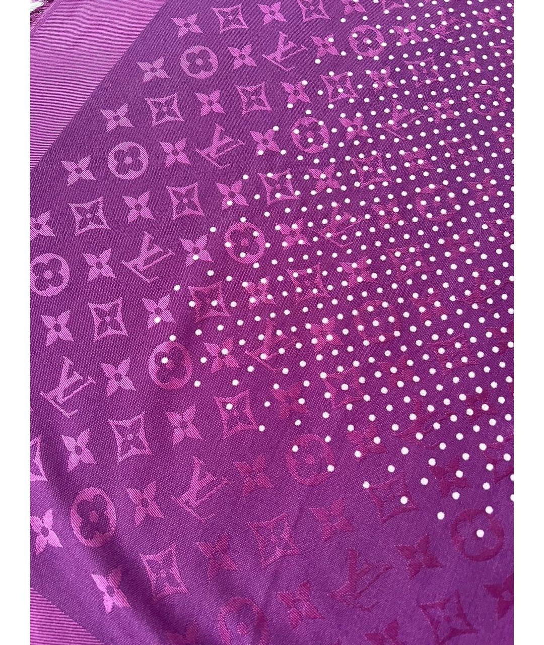 LOUIS VUITTON Фиолетовый шарф, фото 6