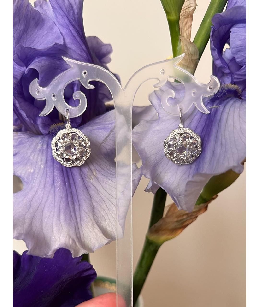 TIFFANY&CO Серые платиновые серьги, фото 2