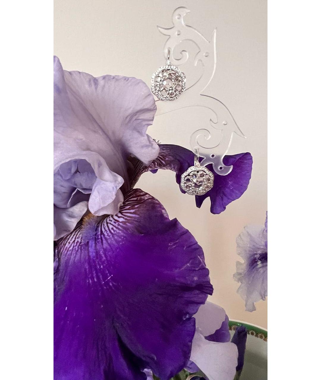 TIFFANY&CO Серые платиновые серьги, фото 3