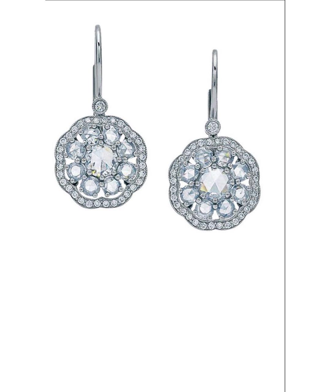 TIFFANY&CO Серые платиновые серьги, фото 7