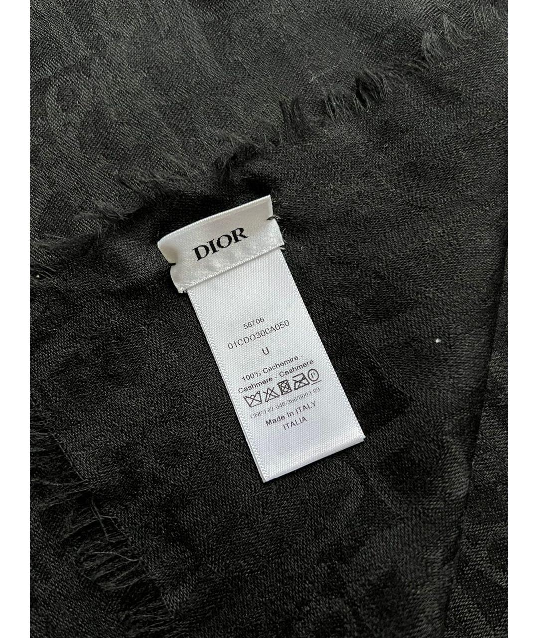 CHRISTIAN DIOR Черный шарф, фото 6