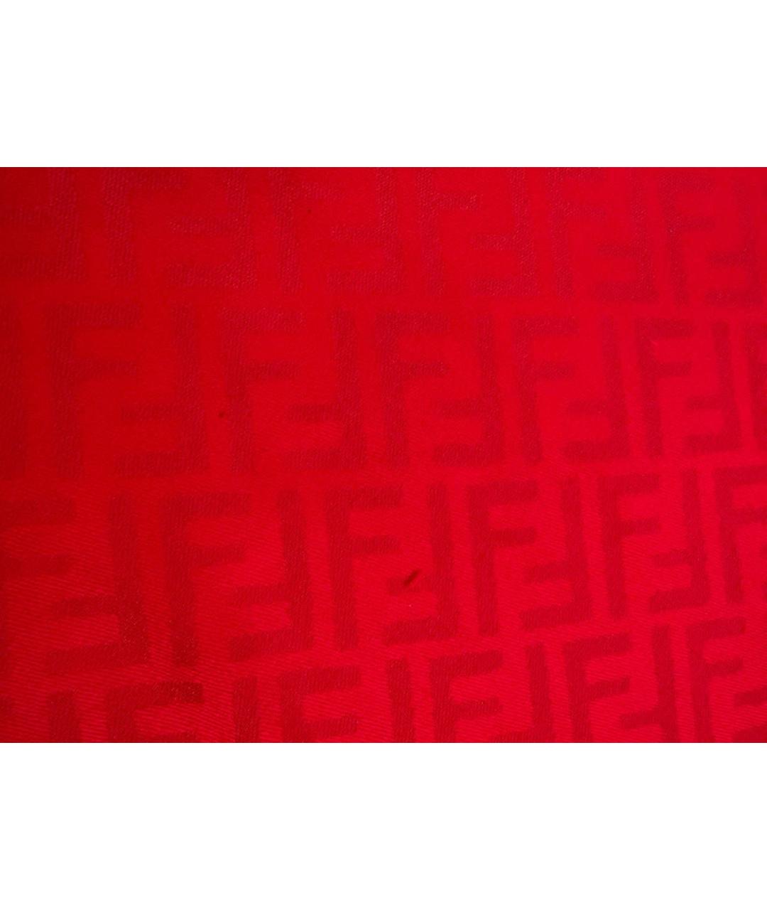 FENDI Красный шарф, фото 6