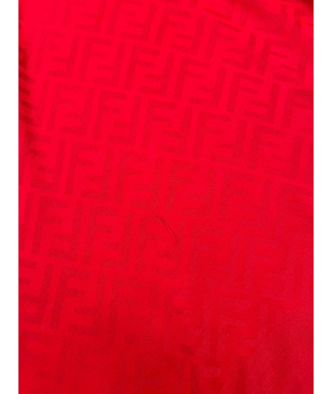 FENDI Красный шарф, фото 8