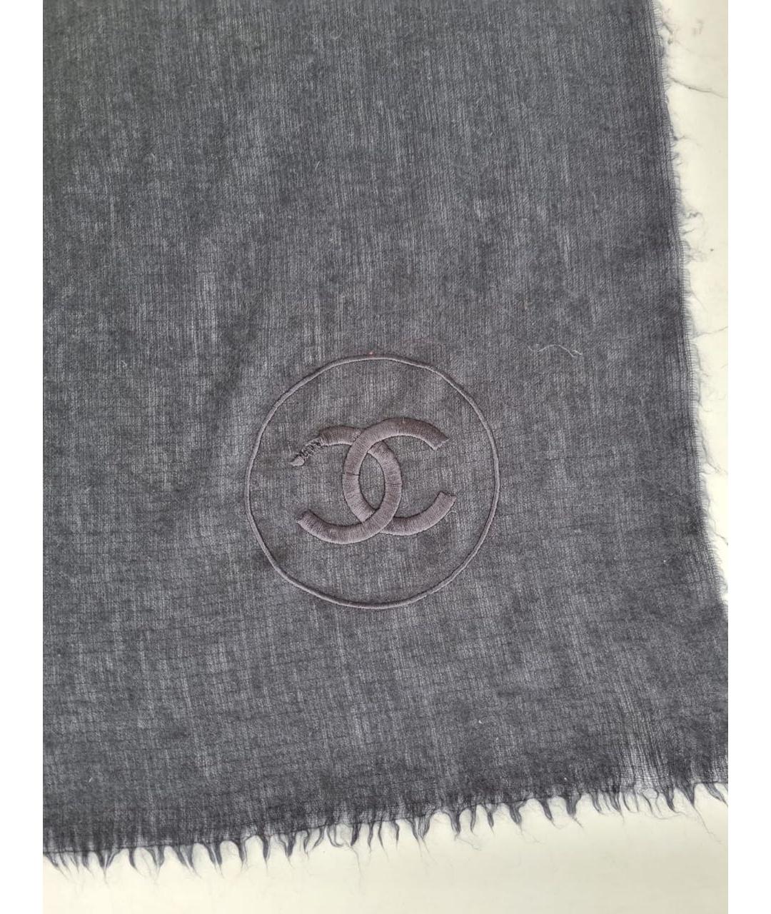 CHANEL Темно-синий шарф, фото 5