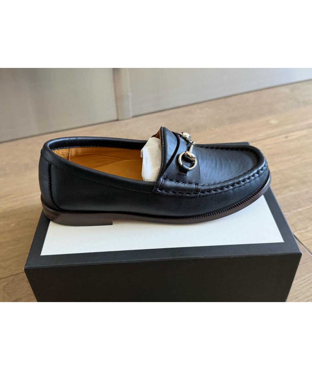 GUCCI Черные кожаные лоферы/мокасины, фото 9