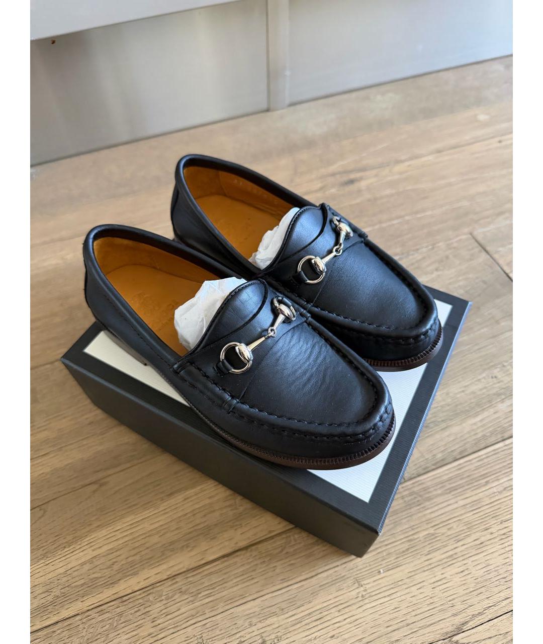 GUCCI Черные кожаные лоферы/мокасины, фото 8