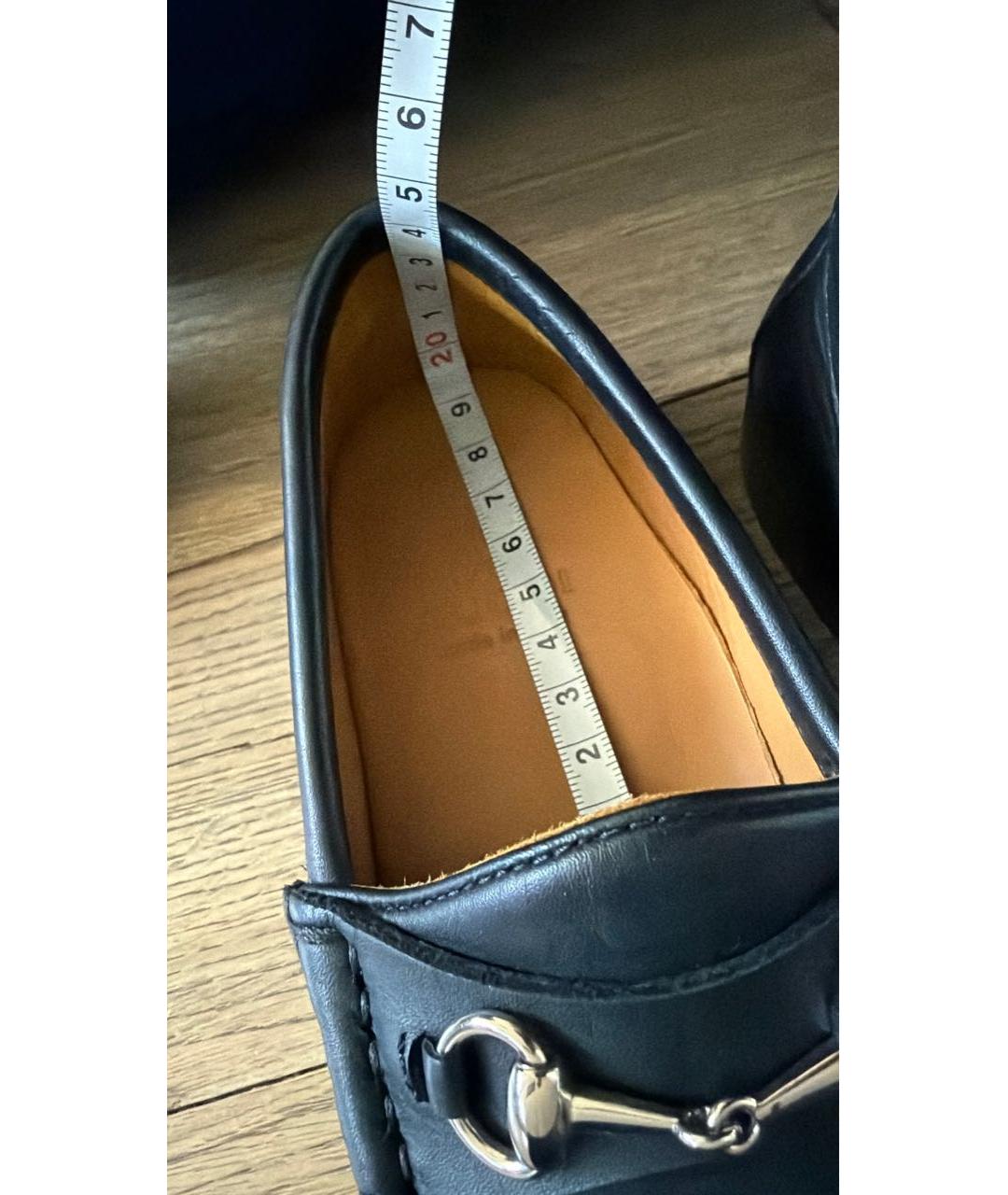 GUCCI Черные кожаные лоферы/мокасины, фото 4