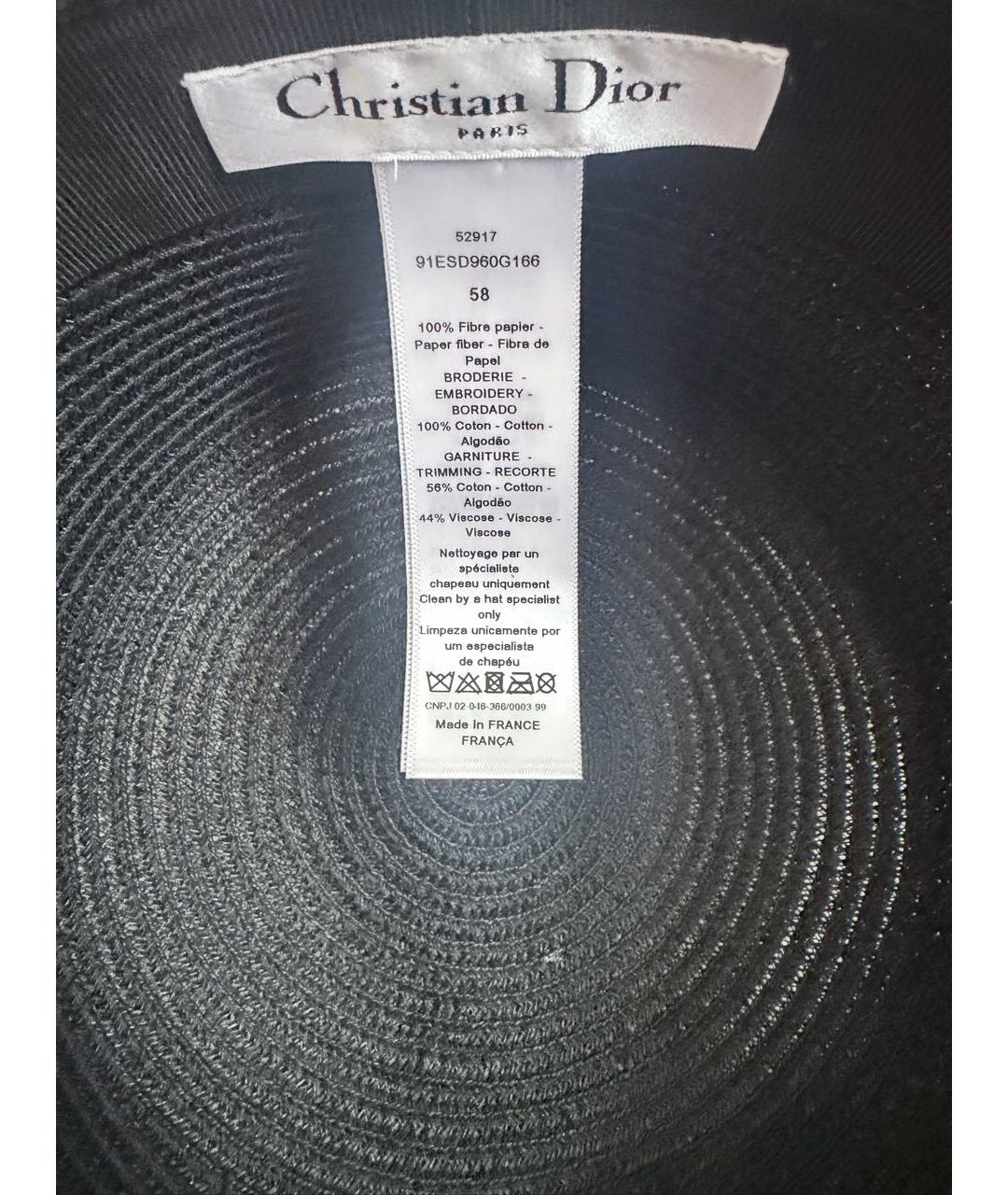 CHRISTIAN DIOR Черная шляпа, фото 4