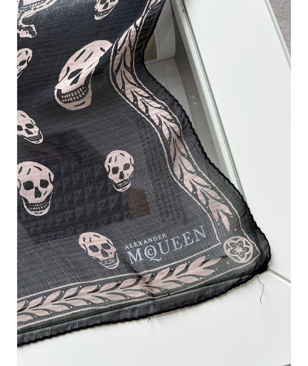 ALEXANDER MCQUEEN Черный платок, фото 2