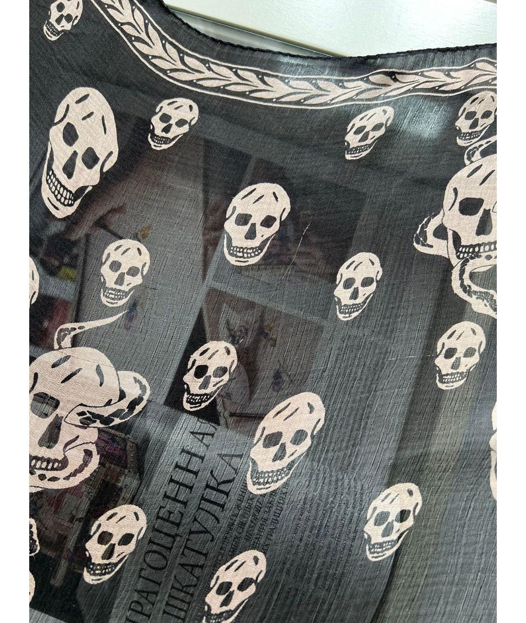 ALEXANDER MCQUEEN Черный платок, фото 6