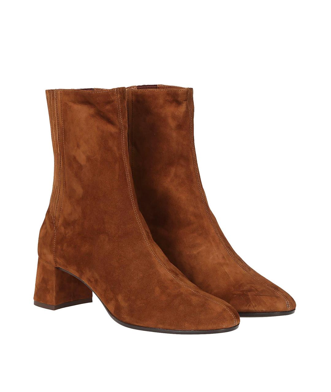 AQUAZZURA Коричневые замшевые ботильоны, фото 2
