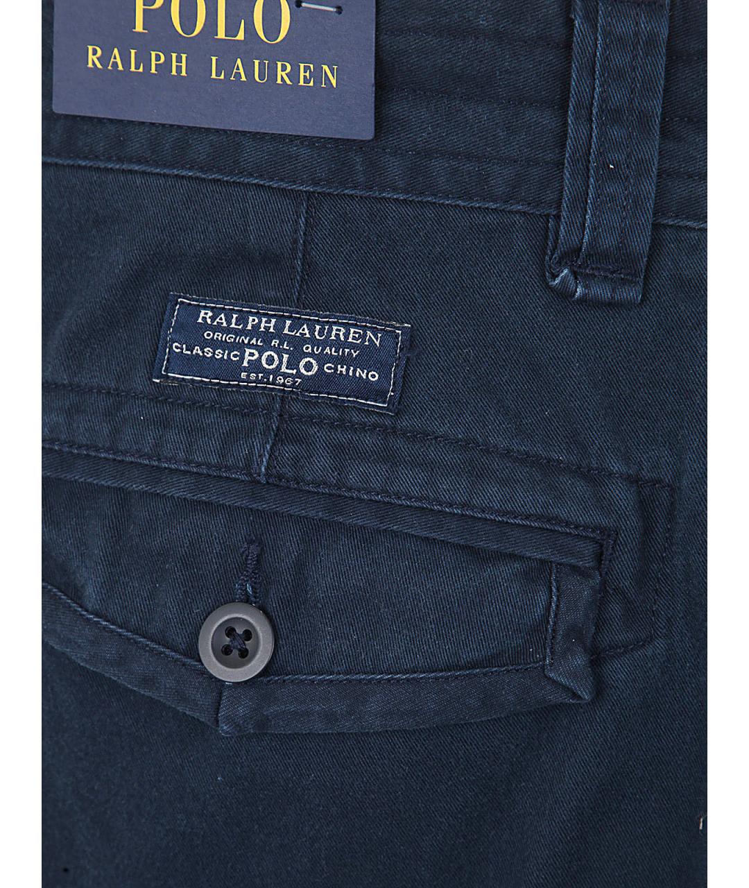 POLO RALPH LAUREN Синие хлопковые шорты, фото 3