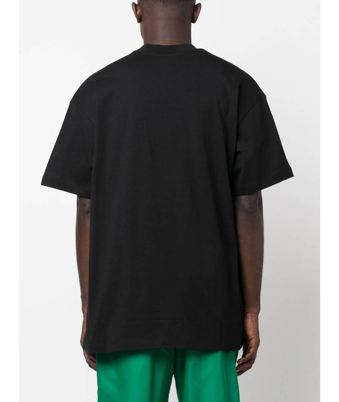 MSGM Черная хлопковая футболка, фото 2