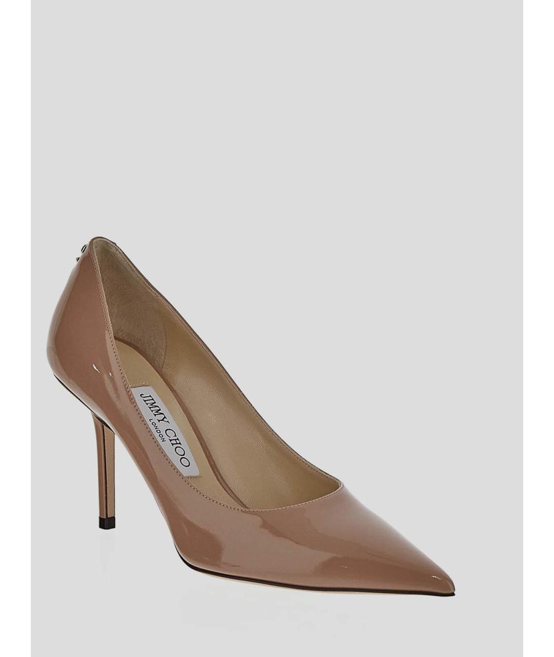 JIMMY CHOO Бежевые туфли из лакированной кожи, фото 2