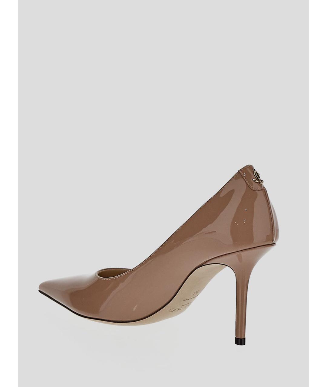 JIMMY CHOO Бежевые туфли из лакированной кожи, фото 3