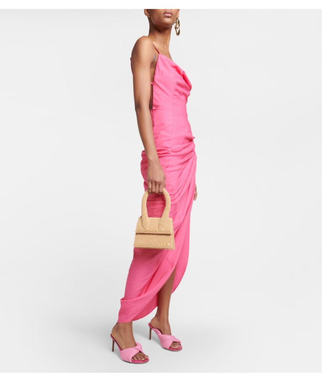 JACQUEMUS Розовое коктейльное платье, фото 2