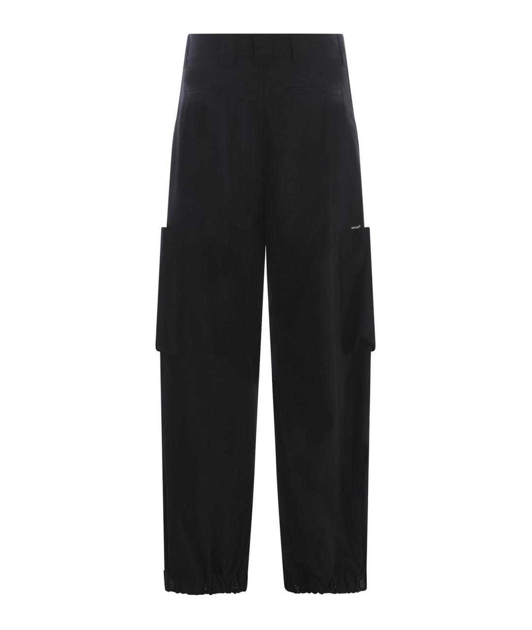 MSGM Черные шерстяные повседневные брюки, фото 3