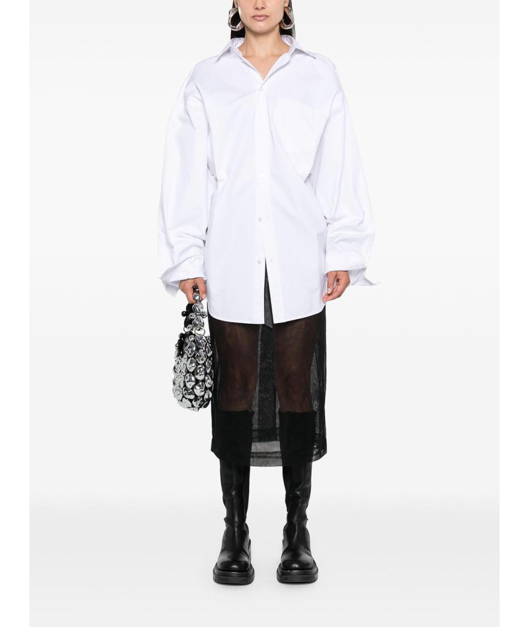 BALENCIAGA Белая хлопковая рубашка, фото 2