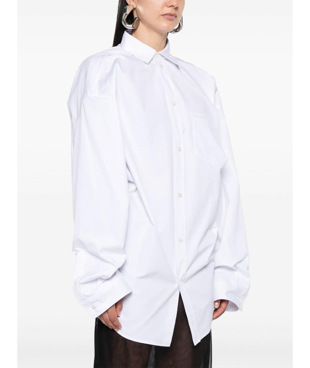 BALENCIAGA Белая хлопковая рубашка, фото 4