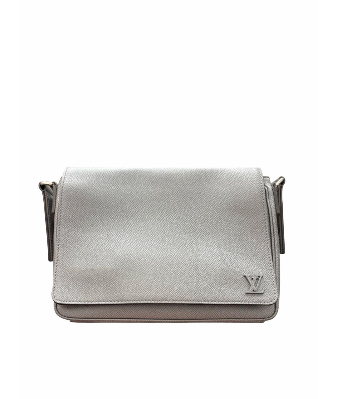 LOUIS VUITTON Серая кожаная сумка на плечо, фото 1