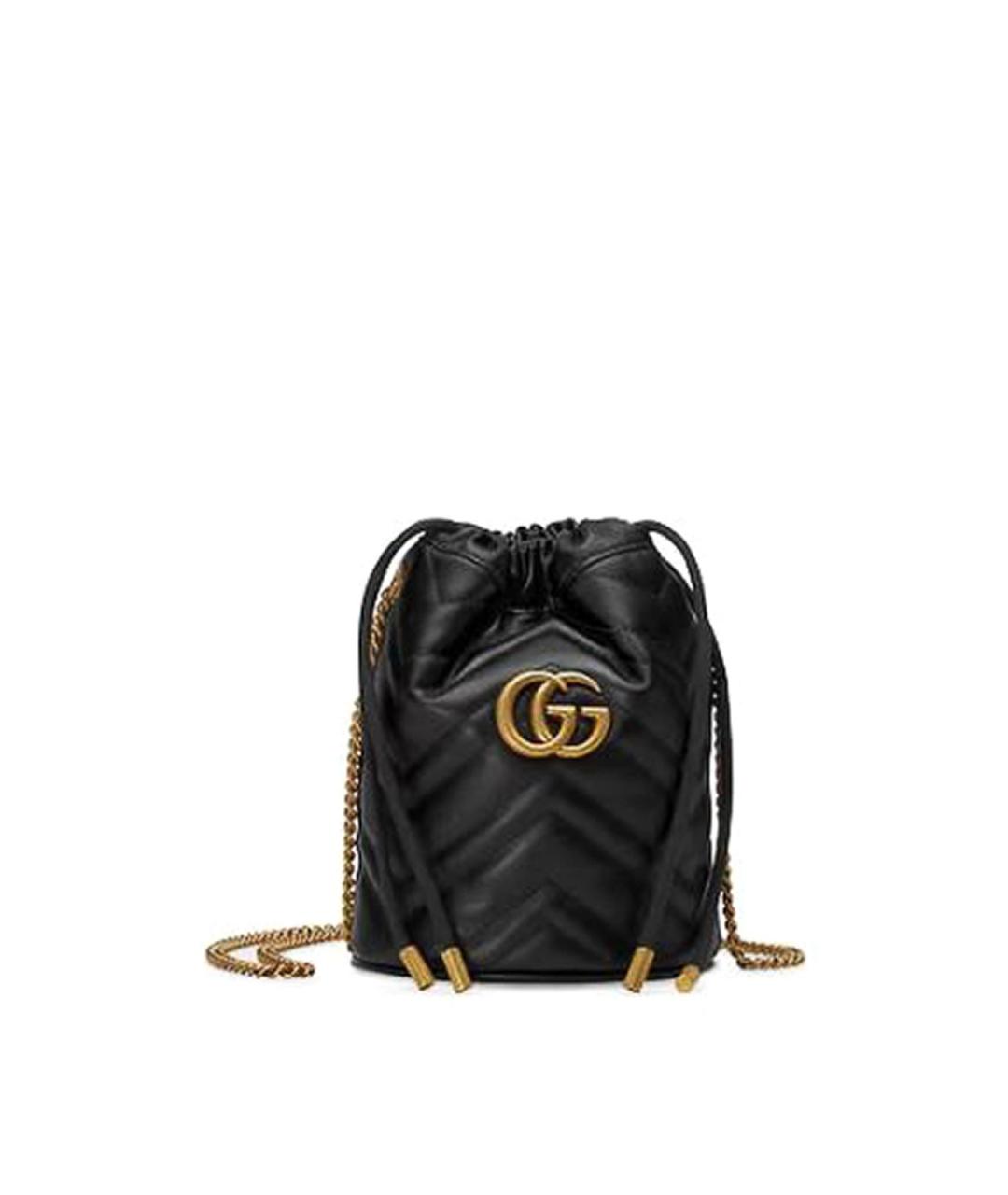 GUCCI Черная кожаная сумка через плечо, фото 1