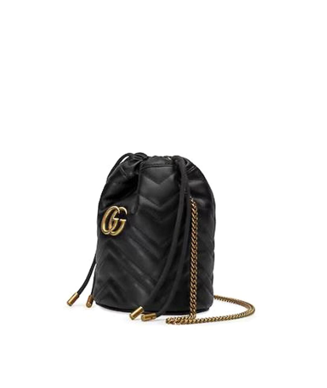GUCCI Черная кожаная сумка через плечо, фото 2