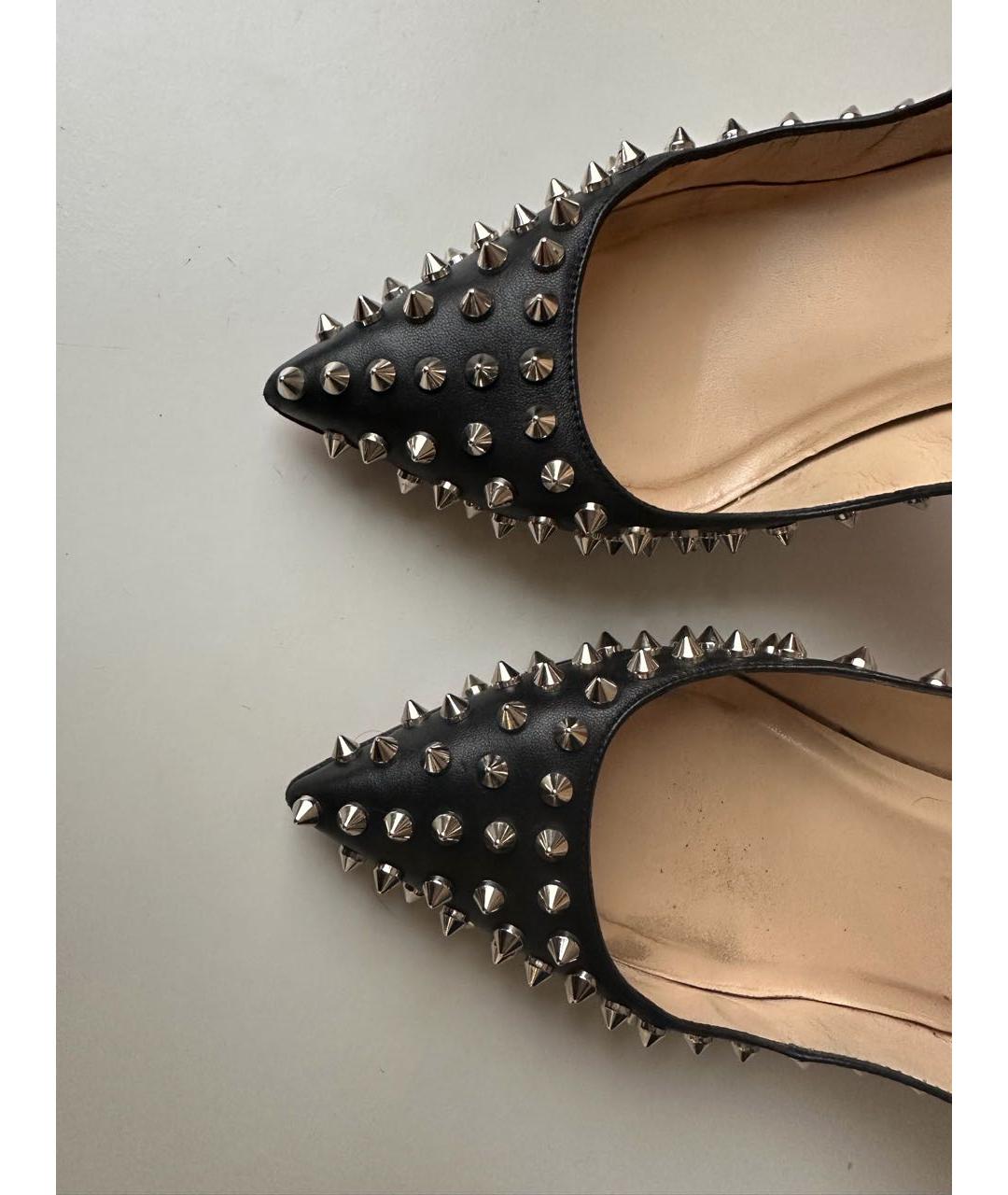 CHRISTIAN LOUBOUTIN Черные кожаные туфли, фото 5