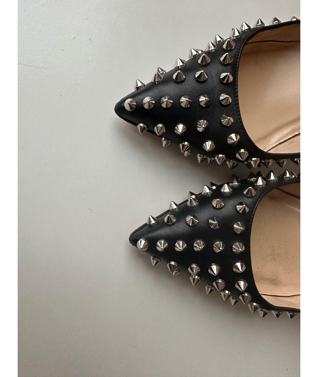 CHRISTIAN LOUBOUTIN Черные кожаные туфли, фото 8