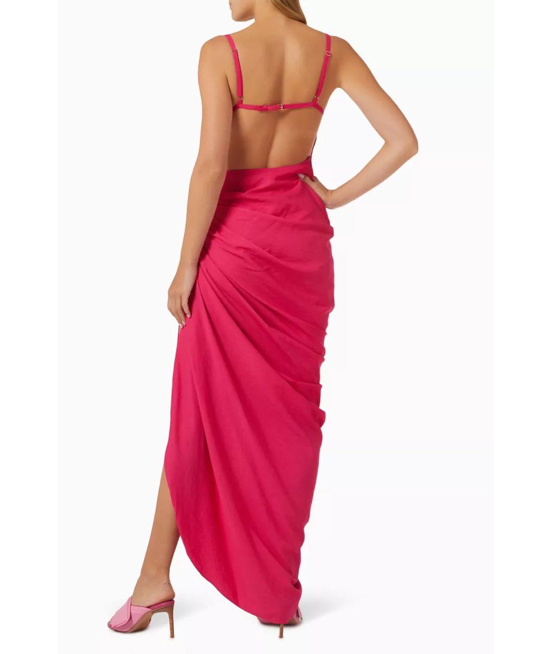 JACQUEMUS Фуксия коктейльное платье, фото 4
