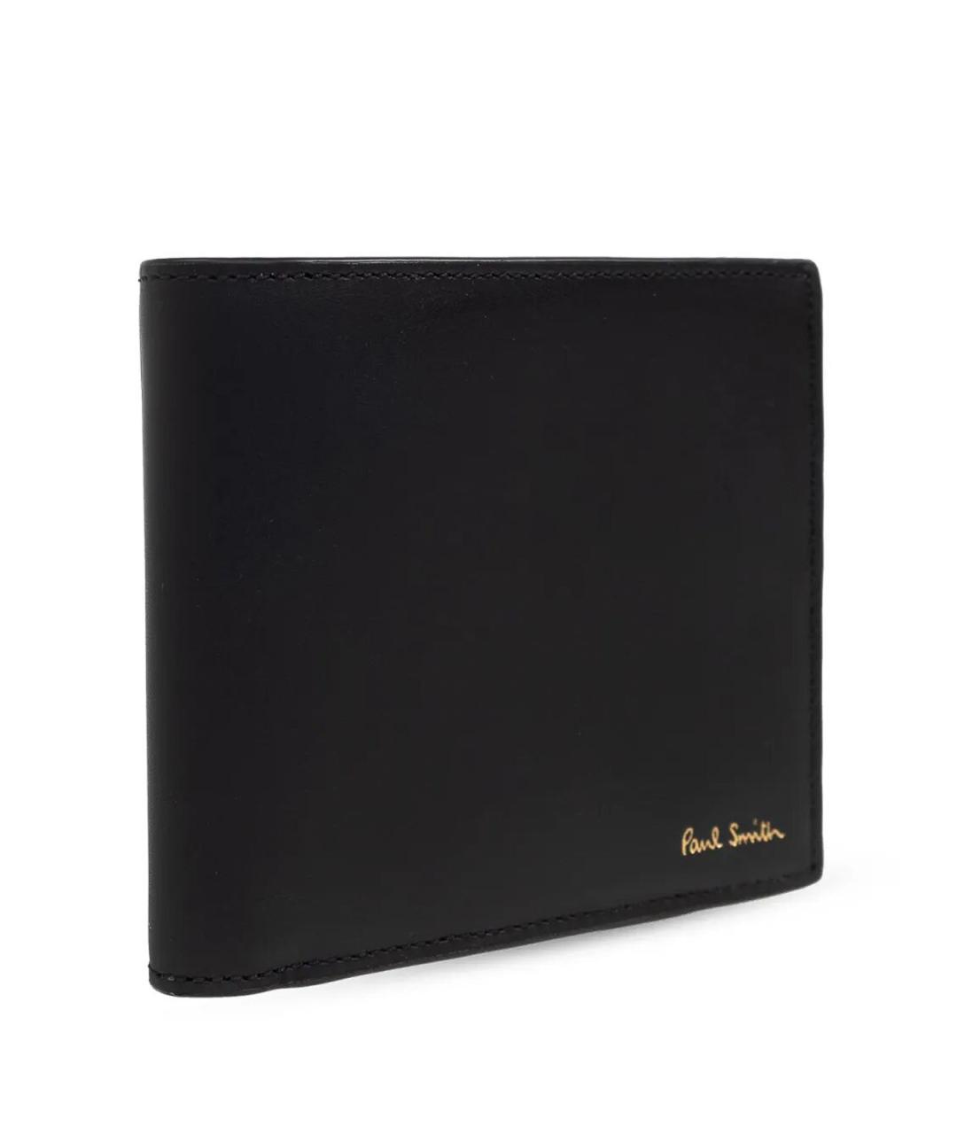 PAUL SMITH Черный кожаный кошелек, фото 3