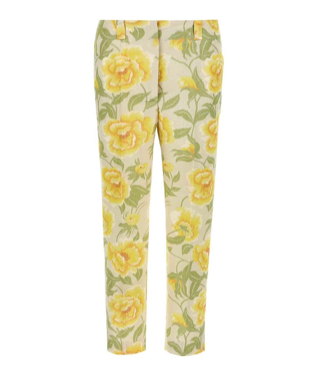 KENZO Мульти хлопковые прямые брюки, фото 1