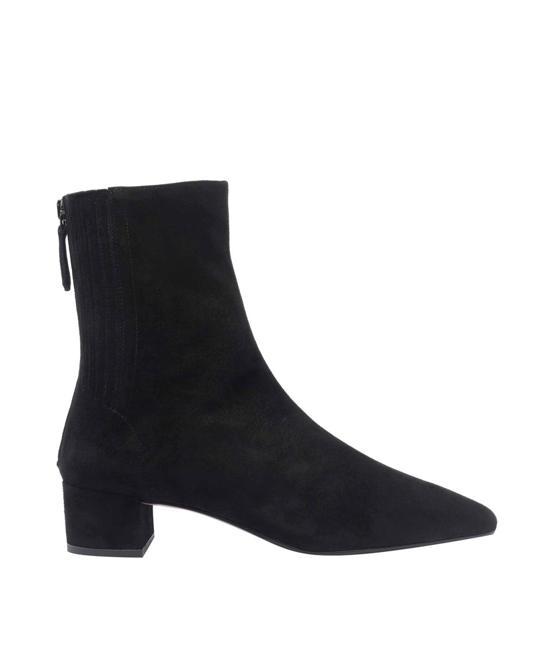 AQUAZZURA Черные замшевые ботильоны, фото 1