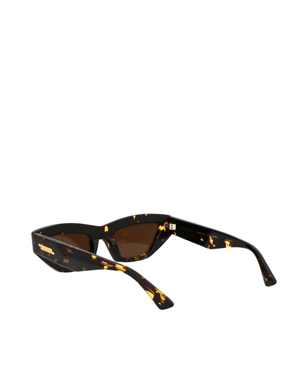 BOTTEGA VENETA Коричневые пластиковые солнцезащитные очки, фото 4