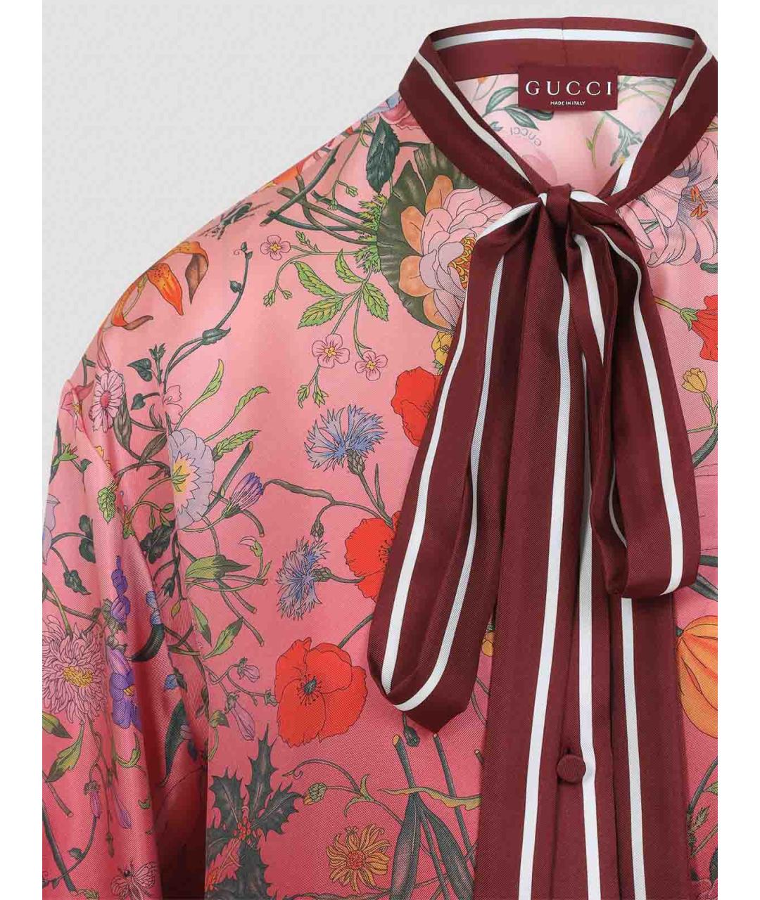 GUCCI Мульти шелковая блузы, фото 4