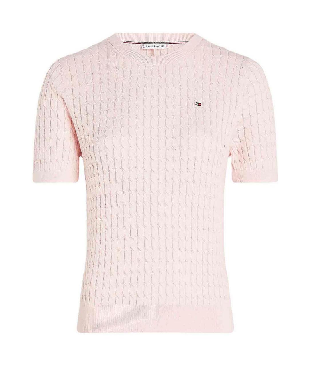 TOMMY HILFIGER Розовый хлопковый джемпер / свитер, фото 1