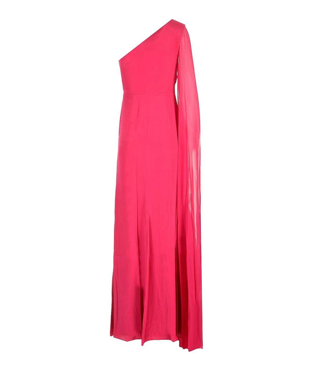 ROLAND MOURET Розовое шелковое платье, фото 2