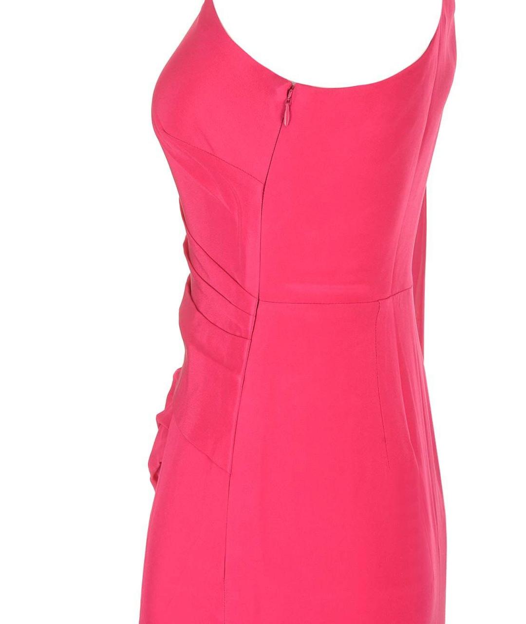 ROLAND MOURET Розовое шелковое платье, фото 5