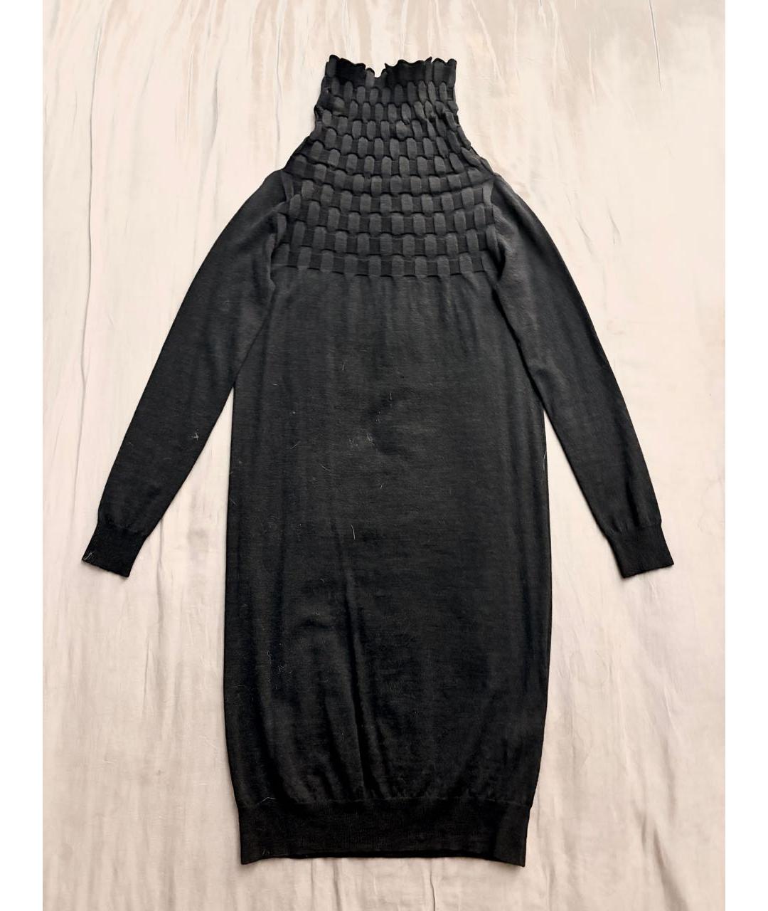 MAISON MARGIELA Черное шерстяное повседневное платье, фото 5