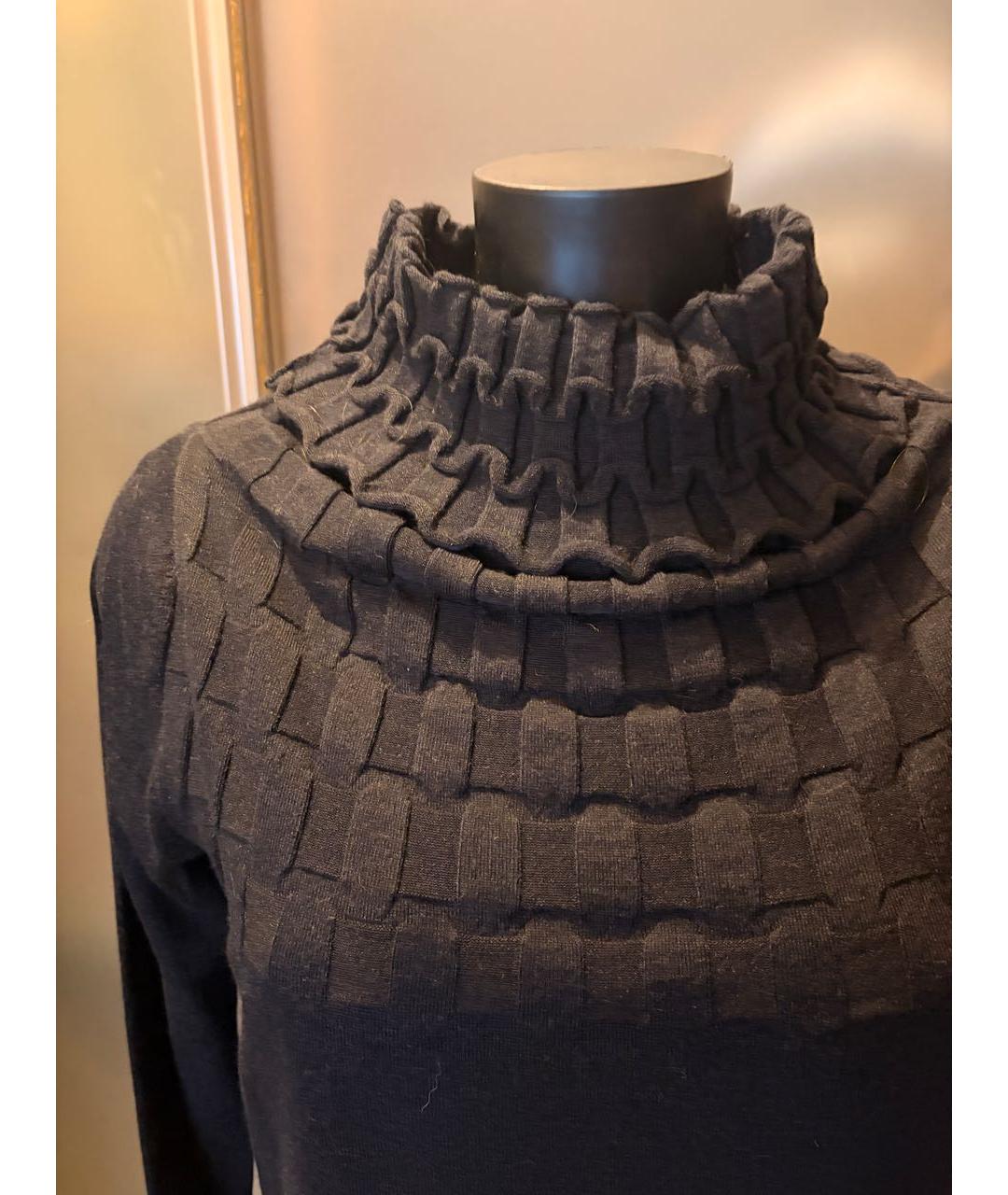 MAISON MARGIELA Черное шерстяное повседневное платье, фото 4