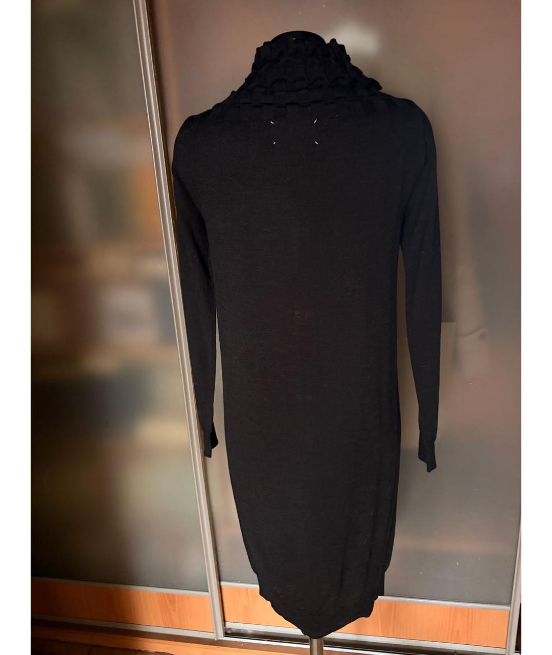 MAISON MARGIELA Черное шерстяное повседневное платье, фото 3
