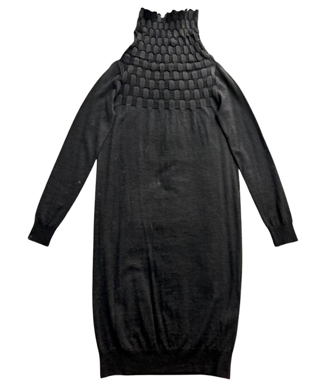 MAISON MARGIELA Черное шерстяное повседневное платье, фото 1