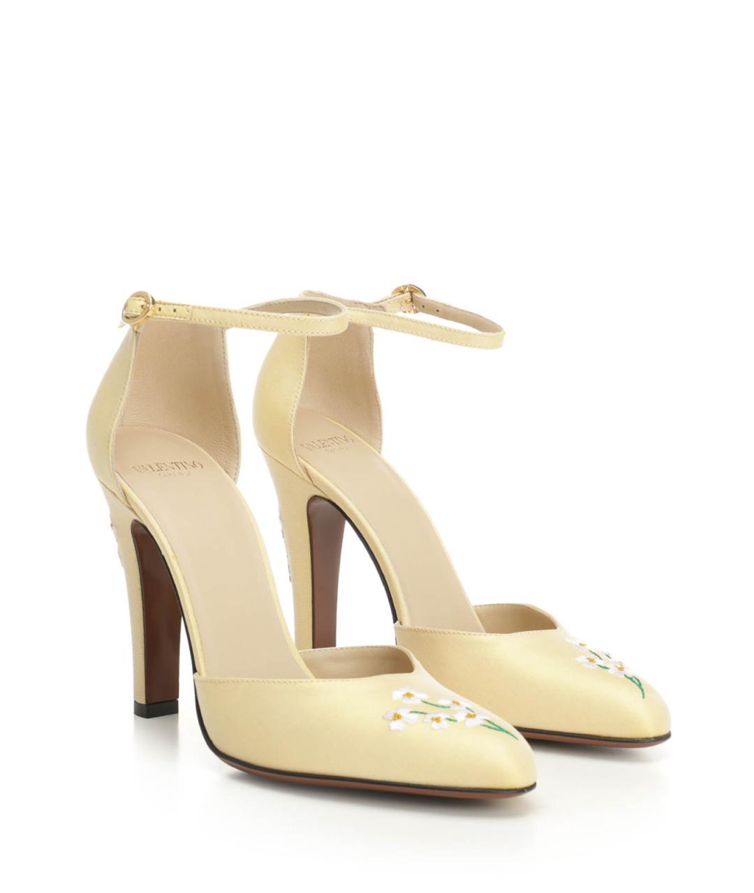VALENTINO Желтые текстильные туфли, фото 2