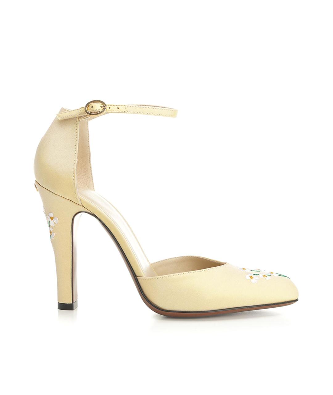 VALENTINO Желтые текстильные туфли, фото 1